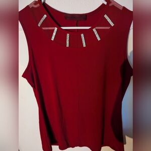 Elegant Sleeveless Red Dress